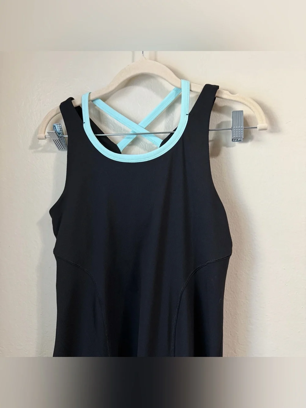 NWT Ivivva By Lululemon Give It Your All Tennis Dress Black Aqua Girls Sz 14